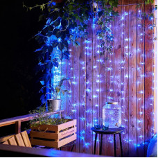 Гирлянда Светодиодный Дождь 2,5x2 м, свечение с динамикой, прозрачный провод, 230 В, диоды СИНИЕ
