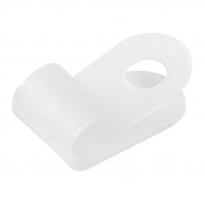 Скоба под винт 5мм, белая (50 шт/уп) REXANT