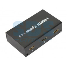 Делитель гнездо HDMI на 3 гнезда HDMI, металл REXANT