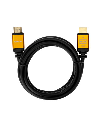 Кабель HDMI - HDMI 2.1, длина 2м, Gold REXANT