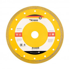 Диск алмазный отрезной ультратонкий 200x25,4/22,2x1,8x10 мм KRANZ