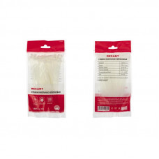 Стяжка кабельная нейлоновая 150x3,6мм, белая (100 шт/уп) REXANT