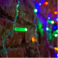 Гирлянда светодиодная Занавес 2х1,5м 192 LED МУЛЬТИКОЛОР прозрачный ПВХ IP65 постоянное свечение 230В блок в комплекте NEON-NIGHT