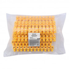 Клеммная винтовая колодка KВ-25 10-25, ток 60 A, полипропилен желтый REXANT (10 шт./уп.)