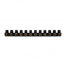 Клеммная колодка винтовая KВ-10 (4-10 мм²), ток 10 A, полипропилен черный, индивидуальная упаковка, 1 шт. REXANT