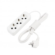 Удлинитель 3 гнезда, 5м, 3х1,0мм², с/з, белый REXANT