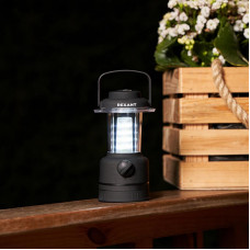 Фонарь кемпинговый с компасом, противоскользящий пластик «черный вельвет», складная петля для подвеса, регулировка яркости, 3хАА REXANT