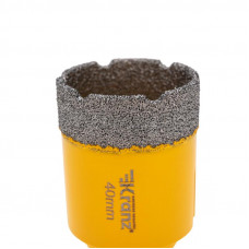 Коронка алмазная профессиональная по керамограниту и железобетону М14, вакуумное спекание, 40мм, для УШМ KRANZ