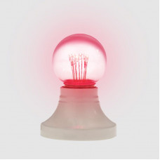 Ретро-лампа светодиодная, диаметр 45мм, E27, 6 LED, 2Вт, КРАСНЫЙ, прозрачная колба, 230В NEON-NIGHT
