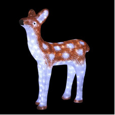 Акриловая светодиодная фигура Оленёнок коричневый 85х71х20 см, 150 светодиодов, IP65 понижающий трансформатор в комплекте, NEON-NIGHT