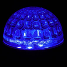 Лампа светодиодная, диаметр 50мм, E27, 9 LED, 1Вт, СИНИЙ, прозрачная колба, 230В NEON-NIGHT