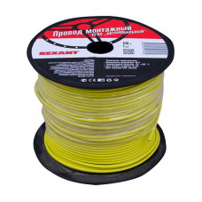 Провод ПГВА 1х1,00мм², желтый, бухта 100м REXANT