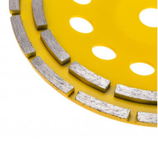 Чашка алмазная шлифовальная, двухрядная, 230х22,2мм KRANZ