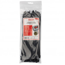 Стяжка нейлоновая Профессиональная 250x4,8мм, черная (100 шт/уп) REXANT