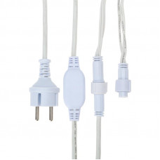 Гирлянда светодиодная Бахрома (Айсикл) 5,6x0,9м 240 LED КРАСНЫЙ черный каучук, IP67 3,3мм постоянное свечение 230В блок в комплекте NEON-NIGHT