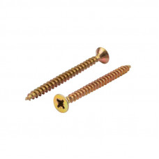 Саморез универсальный 5,0х60 мм, желтый цинк, пакет (10 шт/уп) KRANZ