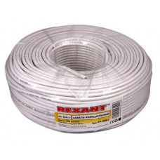 Кабель коаксиальный RG-58 A/U, 50 Ом, Cu/Al/Cu, 64%, 100м, INDOOR, белый REXANT