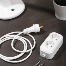 Колодка 2 гнезда с заземлением REXANT