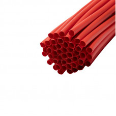 Трубка термоусаживаемая ТУТ нг 6,0/3,0мм, красная, упаковка 50 шт. по 1м REXANT