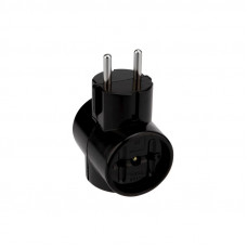 Тройник электрический РЕТРО 10А б/з черный (карболит) REXANT