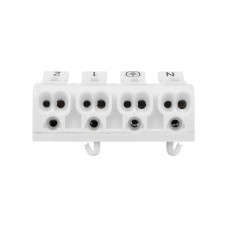 Клемма пружинная соединительная КСП 4-полюсная с монтажными ножками (50 шт./уп.) REXANT