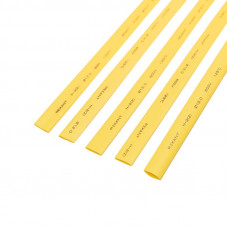 Трубка термоусаживаемая ТУТ нг 12,0/6,0мм, желтая, упаковка 50 шт. по 1м REXANT