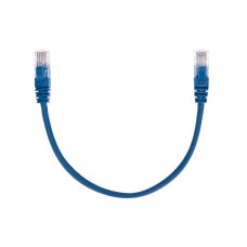 Патч-корд U/UTP, CAT 5e, RJ45-RJ45, 26AWG, LSZH, синий, 0,3м REXANT