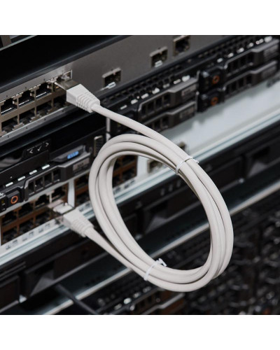 Шнур коммутационный, патч-корд F/UTP RJ45-RJ45, CAT 5e, LSZH серый, 1,5м REXANT