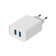 Сетевое зарядное устройство для iPhone/iPad REXANT 2 x USB, 5V, 2.4 A, белое