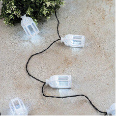 Гирлянда садовая (каскад) Керосиновая Лампа 3м, 6500К с аккумулятором и выносной солнечной панелью LAMPER