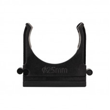 Крепеж-клипса для трубы ø25мм, черная (100 шт/уп) REXANT