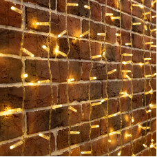 Гирлянда светодиодная Занавес 2х3м 760 LED ЗОЛОТОЙ прозрачный ПВХ IP65 постоянное свечение 230В блок в комплекте NEON-NIGHT