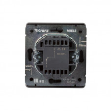 Выключатель ROUND 1 кл 10А с/у титан KRANZ