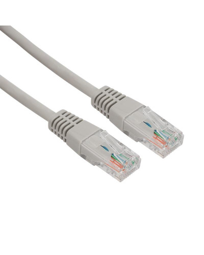 Шнур коммутационный, патч-корд U/UTP RJ45-RJ45, CAT 5e, LSZH серый, 3м REXANT