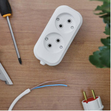 Колодка 2 гнезда без заземления REXANT