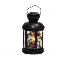 Декоративный фонарь с шариками 12х12х20,6 см, черный корпус, теплый белый цвет свечения NEON-NIGHT