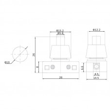 Выключатель-кнопка 250V 2А (2с) ON-OFF белый (PBS-17A) (для настольной лампы) REXANT