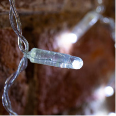 Гирлянда светодиодная Занавес 2х3м 600 LED БЕЛЫЙ прозрачный ПВХ IP65 постоянное свечение 230В нужен блок 303-500-1 NEON-NIGHT