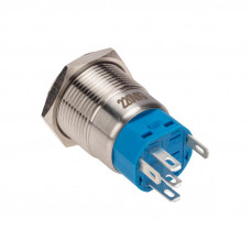 Кнопка антивандальная Ø19 250В Фикс (5с) OFF-ON/ON-OFF подсв/зеленая REXANT