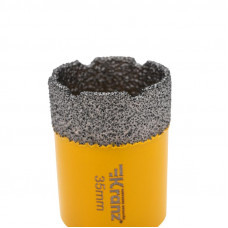 Коронка алмазная профессиональная по керамограниту и железобетону М14, вакуумное спекание, 35мм, для УШМ KRANZ