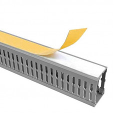 Кабель-канал перфорированный самоклеящийся 40х60 серый (паз 5мм, зуб 7мм) REXANT