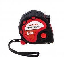 Рулетка измерительная Профи прорезиненный корпус, 5м х 25мм REXANT