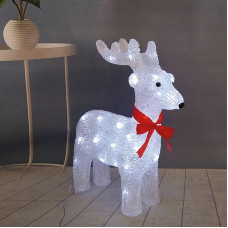 Акриловая светодиодная фигура Оленёнок 30х14х35 см, 4,5 В, 3 батарейки AA (не входят в комплект), 40 светодиодов NEON-NIGHT