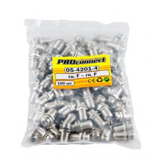 Переходник гнездо F – гнездо F, бочка с кольцом PROconnect