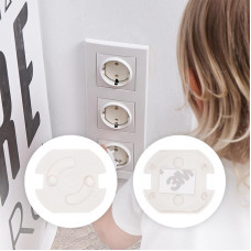 Заглушки для розеток, 3,7х3,3х0,3см, ABS (6 шт/уп) HALSA