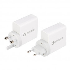 Сетевое зарядное устройство для iPhone/iPad REXANT 2xUSB+USB Type-С, переходник + адаптер, 48W белое