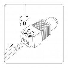 Разъем питания DC гнездо 2,1х5,5 с клеммной колодкой REXANT