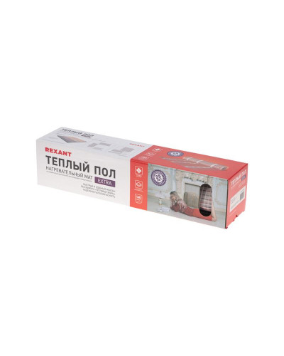 Теплый пол, нагревательный мат Extra 0,7м², 0,5х1,4м, 112Вт двухжильный REXANT