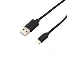 Кабель USB-A – Lightning для Apple, 2,4A 1м, в черной нейлоновой оплетке REXANT