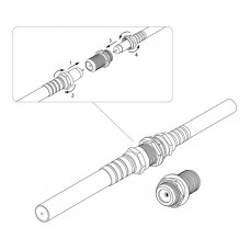 Переходник гнездо F – гнездо F, бочка с кольцом PROconnect